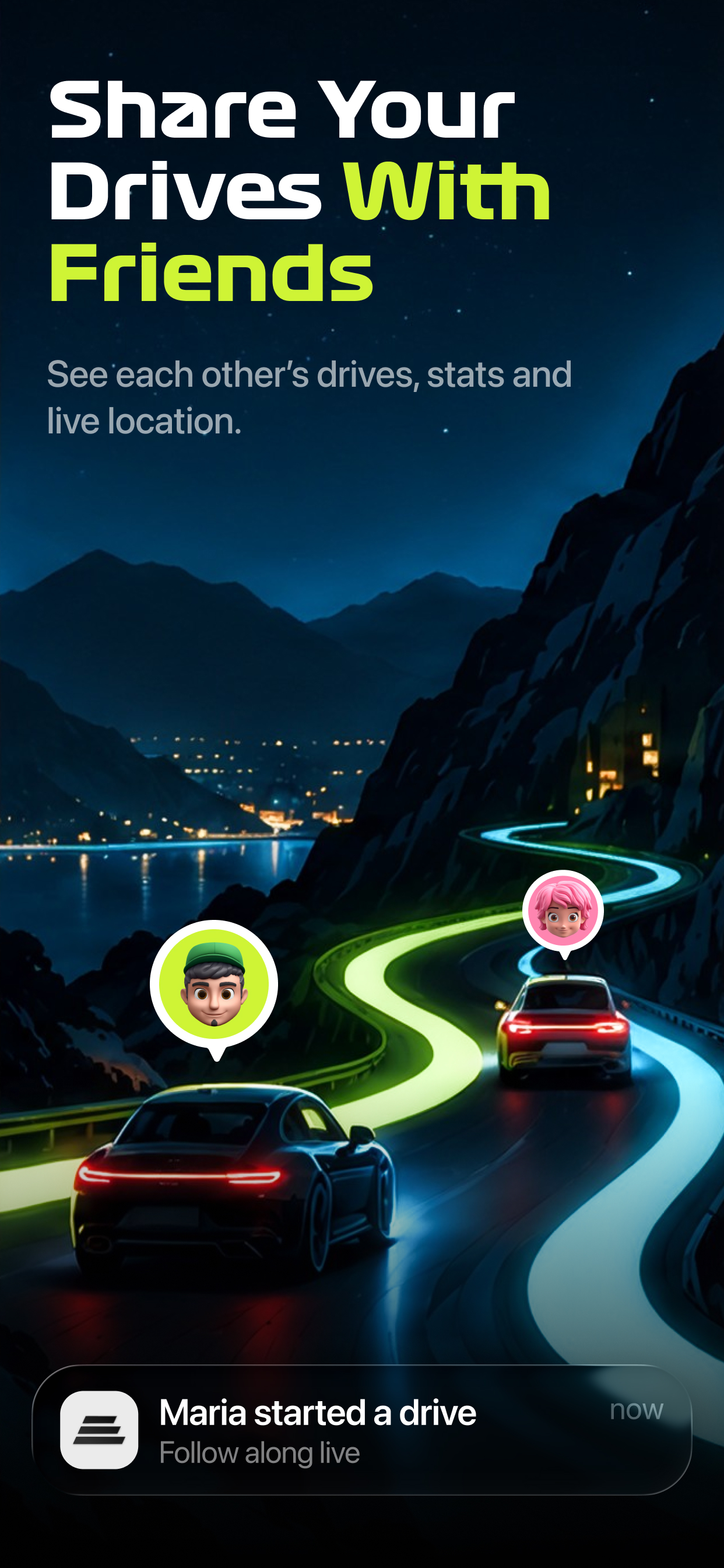 Share your drives with friends